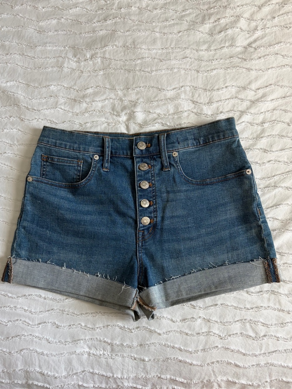 Madewell Button-Fly Cuffed Denim Shorts NWOT